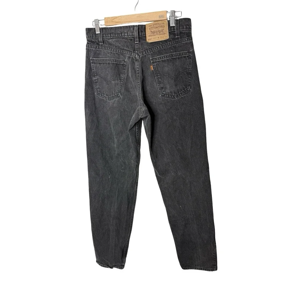 Vintage Levi's 550 Jeans Men's Black Relaxed Fit Tapered Leg 90's 33x34 USA made